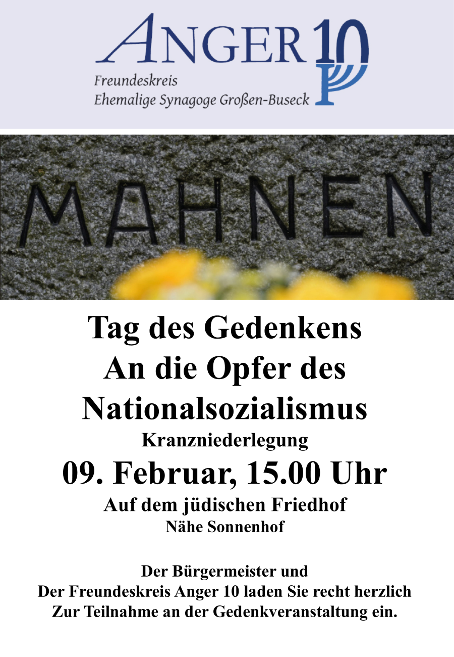 Plakat Holocaustgedenktag